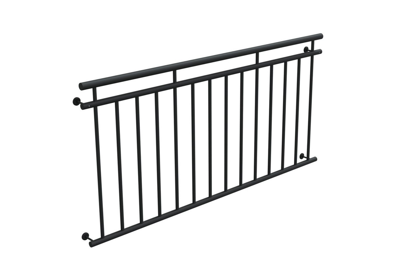 HAGO Brüstungsgeländer Französischer Balkon Fenstergitter Geländer Stahl Stabgeländer Anthraz, 9 cm Länge, 90 cm Höhe HAGO Brüstungsgeländer Französischer Balkon Fenstergitter Geländer Stahl Stabgeländer Anthraz, 9 cm Länge, 90 cm Höhe von HAGO