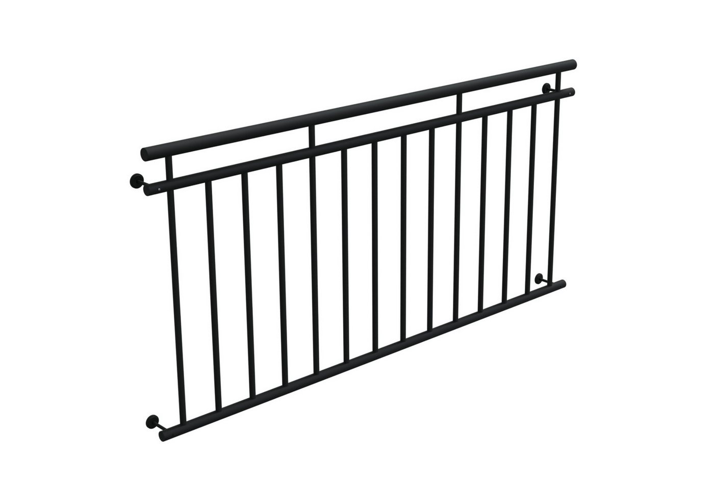 HAGO Brüstungsgeländer Französischer Balkon Fenstergitter Geländer Stahl Stabgeländer Schwarz, 9 cm Länge, 90 cm Höhe HAGO Brüstungsgeländer Französischer Balkon Fenstergitter Geländer Stahl Stabgeländer Schwarz, 9 cm Länge, 90 cm Höhe von HAGO