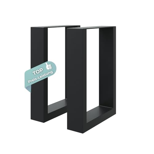 HAGO24 Bankgestell & Tischgestell in Grau I 30x43cm I robuste Tisch & Bank Füße aus Stahl I Bankbeine für Couchtisch & Esstisch I DIY Metallgestell für Esszimmer- / Parkbank & Gartenbank von HAGO