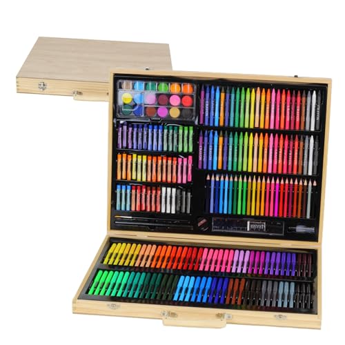 HAGO Malset Zeichenset 220-teilig Wachsmalstifte Buntstifte Filzstifte Ölpastellkreise HAGO Malset Zeichenset 220-teilig Wachsmalstifte Buntstifte Filzstifte Ölpastellkreise von HAGO