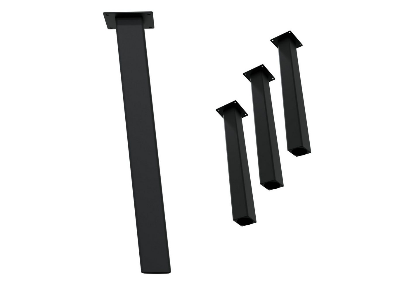 HAGO Tischbein Set 4 Stück Möbelfuß schräg 96° Stahl schwarz 8x8cm 72cm Couchtischban HAGO Tischbein Set 4 Stück Möbelfuß schräg 96° Stahl schwarz 8x8cm 72cm Couchtischban von HAGO