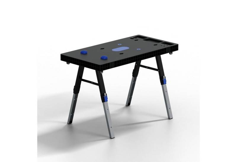 HAGO Werkbank HAGO24 5-in-1 Werkbank Rollbrett Sägebock Gerüst Werktisch klappbar von Hago