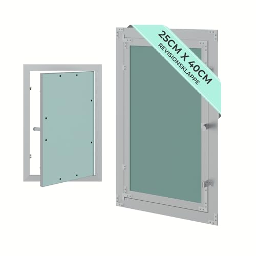 HAGO24 Revisionsklappe 25x40 cm I Hochwertige Revisionstür aus Aluminium & Gipskarton I Robuste Stromkasten Verkleidung I Wartungsklappe für Wartungen, Reinigung & Zugang zu Leitungen HAGO24 Revisionsklappe 25x40 cm I Hochwertige Revisionstür aus Aluminium & Gipskarton I Robuste Stromkasten Verkleidung I Wartungsklappe für Wartungen, Reinigung & Zugang zu Leitungen von HAGO