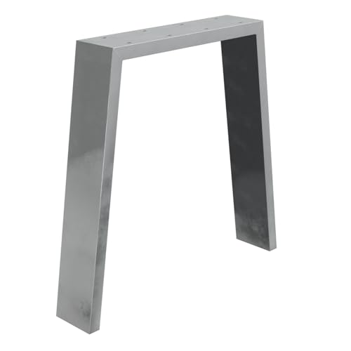 HAGO24 | Tischbeine Set 2 Stück | Trapezform | 44x42cm | Edelstahl Silber | Bankkufen | DIY Tischgestell | offene Form | Bodenschutz | Metallbeine HAGO24 | Tischbeine Set 2 Stück | Trapezform | 44x42cm | Edelstahl Silber | Bankkufen | DIY Tischgestell | offene Form | Bodenschutz | Metallbeine von HAGO