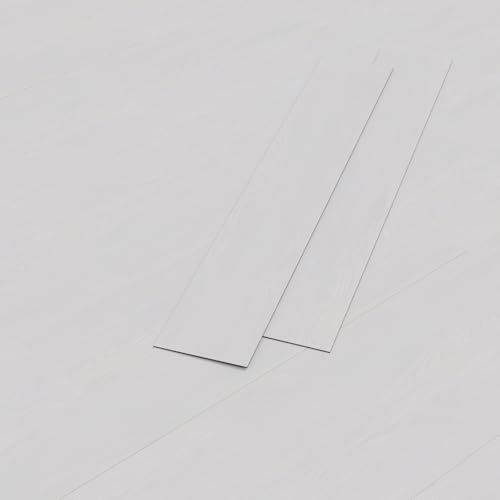 HAGO24 | Vinylboden | 2,23m² | Eiche hell Weiß Holzmusterung | 2mm Dicke | Laminat Bodenbelag | Rutschfest | Selbstklebend | PVC | 16 Planken | Feuchtraumgeeignet von HAGO