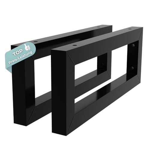 HAGO24 Wandhalterung Regal 2er Set in schwarz I 400x150mm I hochwertige DIY Regalhalterung I Waschtisch Halterung aus Stahl I Wandregal Halterung zur individuellen Gestaltung I robuste Regalträger von HAGO