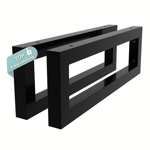 HAGO24 Wandhalterung Regal 2er Set in schwarz I 450x150mm I hochwertige DIY Regalhalterung I Waschtisch Halterung aus Stahl I Wandregal Halterung zur individuellen Gestaltung I robuste Regalträger von HAGO