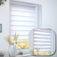 Hago - Duo Rollo Doppelrollo Jalousie Duorollo Fensterrollo ohne bohren Hellgrau 100 cm 150 cm - Hellgrau von HAGO