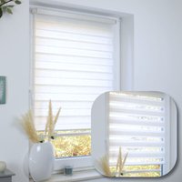 Hago - Duo Rollo Doppelrollo Jalousie Duorollo Fensterrollo ohne bohren Natur 45 cm 150 cm - Natur von HAGO