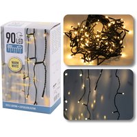 Led Lichterkette Lichtvorhang Dachrrinnenbeleuchtung Eiszapfen Winterdeko warmweiß IP44 300 cm 90 LEDs von HAGO