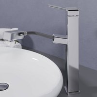 Hago - Wasserhahn Chrom Mischbatterie ausziehbare Brause Waschtischarmatur Badarmatur Waschbeckenarmatur L14 - Chrom von HAGO