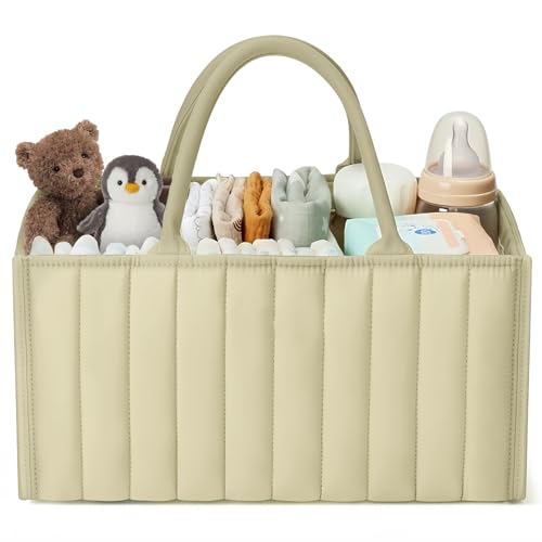 HAGOT Baby Windel Caddy Organizer, Wickeltisch Organizer, Tragbarer Wickelorganizer, mit Fächern, für Feuchttücher und Babysachen, Khaki HAGOT Baby Windel Caddy Organizer, Wickeltisch Organizer, Tragbarer Wickelorganizer, mit Fächern, für Feuchttücher und Babysachen, Khaki von HAGOT