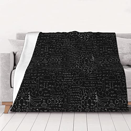 HAHAFU Abstrakte Wissenschaft Chemie personalisierte Decke, Druck weicher Flanell warm große Überwurfdecke für Bett Sofa 200 x 150 cm von HAHAFU