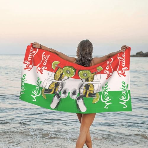 HAHAFU Mikrofaser-Handtuch mit Mexiko-Flagge und Tequila, bedruckt, weich, warm, saugfähig, personalisierbar, schnell trocknend HAHAFU Mikrofaser-Handtuch mit Mexiko-Flagge und Tequila, bedruckt, weich, warm, saugfähig, personalisierbar, schnell trocknend von HAHAFU