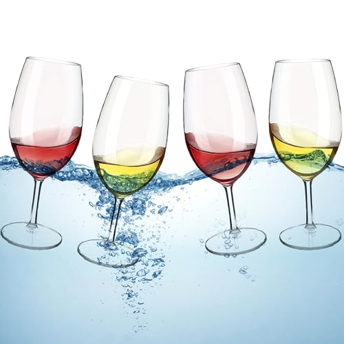 HAHASHOW Schwimmend Tritan Weingläser Plastik, 640ML Camping Weingläser, Unzerbrechliche für Bars Poolparty und Hochzeit, 4er Set HAHASHOW Schwimmend Tritan Weingläser Plastik, 640ML Camping Weingläser, Unzerbrechliche für Bars Poolparty und Hochzeit, 4er Set von HAHASHOW