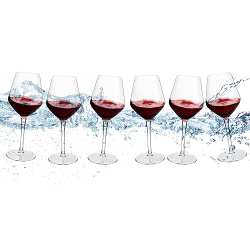HAHASHOW Schwimmende Tritan Kunststoff Weingläser, 440ML Camping Weingläser, Bruchsicher für Pool Camping Partys und Hochzeiten, 6er Set von HAHASHOW