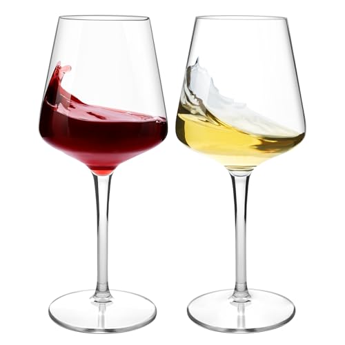 HAHASHOW Unzerbrechliche Weingläser Set, Tritan Weingläser Kunststoff, Bruchsicher Weißweingläser, 445 ml Plastik Rotweingläser 2er set HAHASHOW Unzerbrechliche Weingläser Set, Tritan Weingläser Kunststoff, Bruchsicher Weißweingläser, 445 ml Plastik Rotweingläser 2er set von HAHASHOW