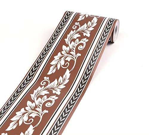 HAHII Tapetenbordüre selbstklebend zum Aufkleben für Wohnzimmer Küche Badezimmer Abnehmbare Wasserdicht Bodenleiste PVC Dekorative BordüreKupfer Pteris 12X1000CM HAHII Tapetenbordüre selbstklebend zum Aufkleben für Wohnzimmer Küche Badezimmer Abnehmbare Wasserdicht Bodenleiste PVC Dekorative BordüreKupfer Pteris 12X1000CM von HAHII