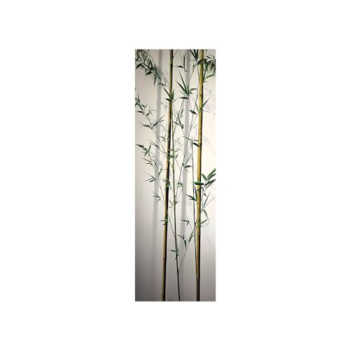 Kühlschrank-Aufkleber zum Abdecken ganzer Türen, 3D-Bambusblatt, selbstklebend, Kühlschrank-Türaufkleber, professionelle Vinyltapete, 60 x 180 cm von HAHII