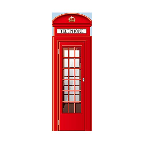 Kühlschrank Aufkleber zum Abdecken von vollen Türen Rote Telefonzelle selbstklebend professionelle Vinyl Tapete 60X150CM Kühlschrank Aufkleber zum Abdecken von vollen Türen Rote Telefonzelle selbstklebend professionelle Vinyl Tapete 60X150CM von HAHII