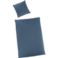 Hahn Haustextilien - Luxus-Satin Bettwäsche uni Farbe petrol Größe 155x220 cm von HAHN HAUSTEXTILIEN
