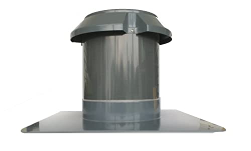 Flachdachlüfter, Bitumen- oder PVC-Flansch, Dachentlüftung, Abluft, Lüfter, DN 125, DN 150, DN 200, DN 250, DN 300 (DN 150 - PVC-Flansch) von HAHN Handelshaus