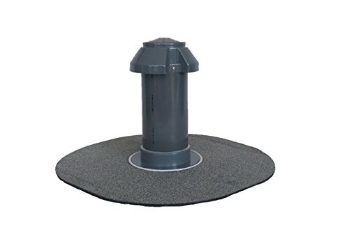 Flachdachlüfter, Bitumen- oder PVC-Flansch, Dachentlüftung, Abluft, Lüfter, DN 125, DN 150, DN 200, DN 250, DN 300 (DN 200 - Bitumen-Flansch) von HAHN Handelshaus
