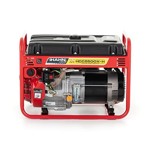 Benzin Stromerzeuger 5,5 kW – Leiser Inverter-Generator mit automatischer Spannungsregelung (AVR) – 18L Tank – Bis zu 9,2 Std. Laufzeit für gewerblichen und privaten Gebrauch, 96 dB/A von HAHN & SOHN