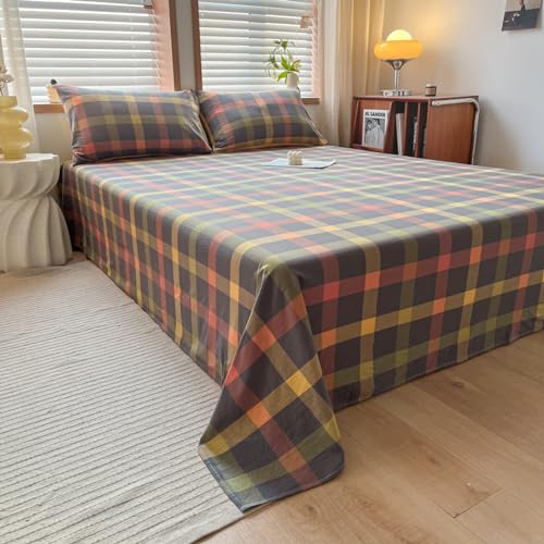 HAIBA Bettlaken ohne Gummizug 245x270cm/3pcs in 100% Baumwolle, auch für Tischdecken/Sommerlaken in vielen Größen mit 2 Kissenbezug von HAIBA