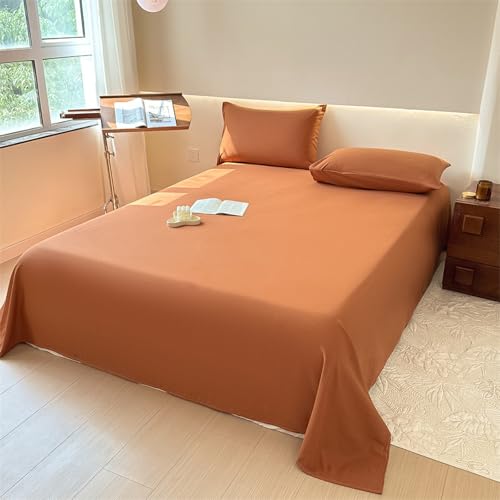 HAIBA Bettlaken ohne Gummizug 245x270cm orange Uni Baumwolle Einfache Klassische Hotel Bettücher ohne Spanngummi Laken Leintuch Doppelbett Singles HAIBA Bettlaken ohne Gummizug 245x270cm orange Uni Baumwolle Einfache Klassische Hotel Bettücher ohne Spanngummi Laken Leintuch Doppelbett Singles von HAIBA