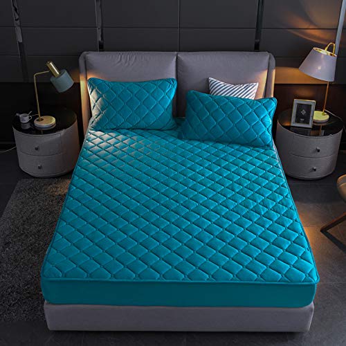 HAIBA LuxuriöSer Gesteppter Matratzenschoner, Weiches Spannbetttuch, Extra Tief, FüR Einzel, Doppel, Kingsize Und Super-Kingsize-Betten, Waschbarer Matratzenschutz, Sehr Dick Und Weich 180x200cm+30cm von HAIBA