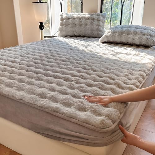 HAIBA Luxus Cashmere-Touch Spannbettlaken bettlaken 150x200cm Grau Microfaser Spannbetttuch Spannbetttücher für Hohe Matratze bis 25cm matratzenbezug HAIBA Luxus Cashmere-Touch Spannbettlaken bettlaken 150x200cm Grau Microfaser Spannbetttuch Spannbetttücher für Hohe Matratze bis 25cm matratzenbezug von HAIBA