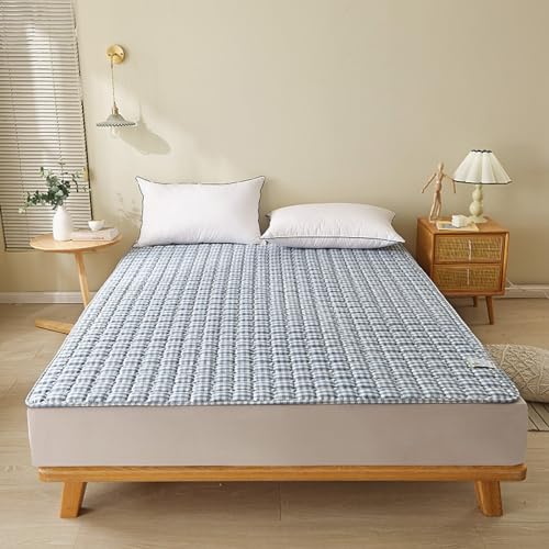 HAIBA Matratzenschutz 200x220cm Matratzenschutz mit Eckgummis Atmungsaktiv Matratzenauflage Matratzenbezug Matratzenschutz Waschbar Hygienischer Mattress Topper bettlaken von HAIBA