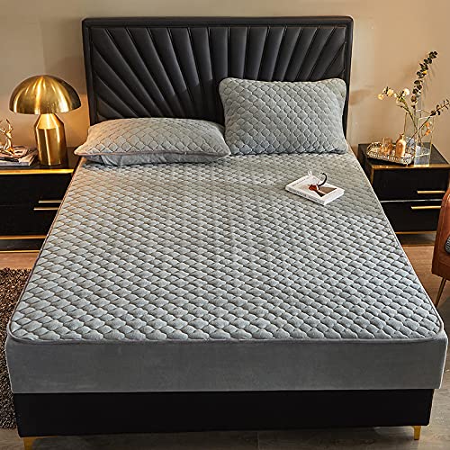 HAIBA Mikrofaser Gesteppte Matratzenauflage Matratzenschoner Unterbett - - atmungsaktiv, wärmeregulierend - Bettauflage Matratzenschutz Soft-Topper,Silber-,90x200cm+28cm HAIBA Mikrofaser Gesteppte Matratzenauflage Matratzenschoner Unterbett - - atmungsaktiv, wärmeregulierend - Bettauflage Matratzenschutz Soft-Topper,Silber-,90x200cm+28cm von HAIBA