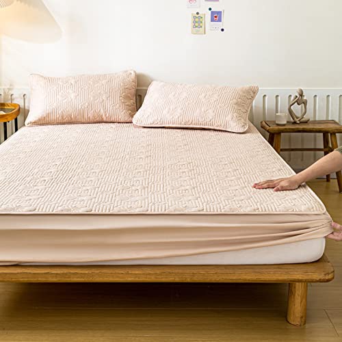 HAIBA Soft Sleep spannbettlaken 90x200cm+30cm Beige Spannbetttuch aus weicher Biobaumwolle Premium Tagesdecken von HAIBA