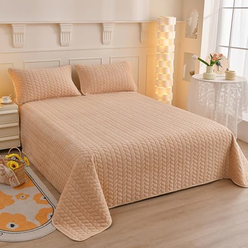 HAIBA Tagesdecke 150 x 200 cm Khaki Flanell bettüberwurf Wendedesign bettüberwurf Kuscheldecke Flauschig Decke Ultra Weiche Sofaüberwurfdecke Wohndecken Steppdecke von HAIBA