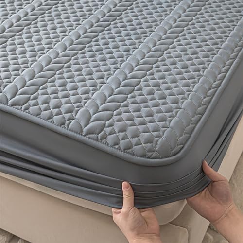 HAIBA Wasserdichter Spannbettlaken 180x200cm+30cm grau wasserdichte Matratzenauflage Inkontinenzunterlage waschbar Nässeschutz Atmungsaktiv HAIBA Wasserdichter Spannbettlaken 180x200cm+30cm grau wasserdichte Matratzenauflage Inkontinenzunterlage waschbar Nässeschutz Atmungsaktiv von HAIBA