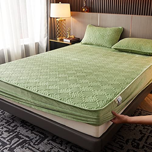 HAIBA bettlaken Plüsch Spannbettlaken 160x200+25cm Tagesdecken–sehr dick und weich matratzen-Topper | matratzenschoner | boxspringbett Grün HAIBA bettlaken Plüsch Spannbettlaken 160x200+25cm Tagesdecken–sehr dick und weich matratzen-Topper | matratzenschoner | boxspringbett Grün von HAIBA