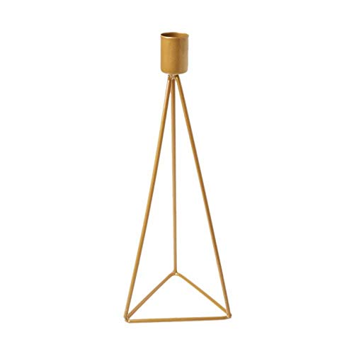 kerzenLeuchter，Dreieck geometrische Kerze Kerze Halter Stehen Hochzeit Party Dekor, Gold, L(8x24.2x2.2cm/3.15x9.53x0.87in) Kerzenständer von HAIBI