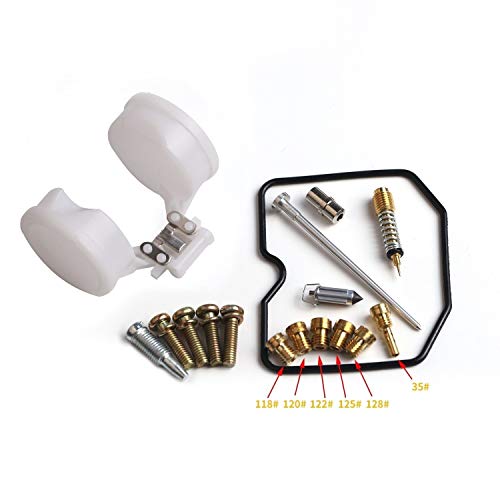 HAIBING Vergaser-Reparatursatz for Kawasaki Estrella BJ250 W250 konfigurieren Float mit 5 Hauptdüse: 118-120-122-125-128 von HAIBING