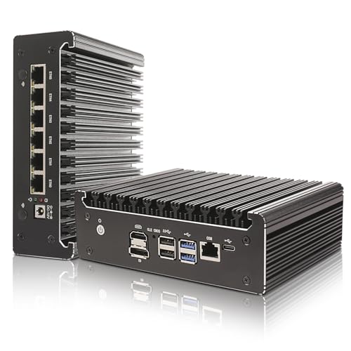 Firewall Micro Appliance Min PC N150 6x2.5GbE I226-V LAN Fanless Computer Hardware HDMI DP AES-NI OPNsense Router 16GB DDR4 RAM 256GB M.2 NVMe SSD von HAICOTECH