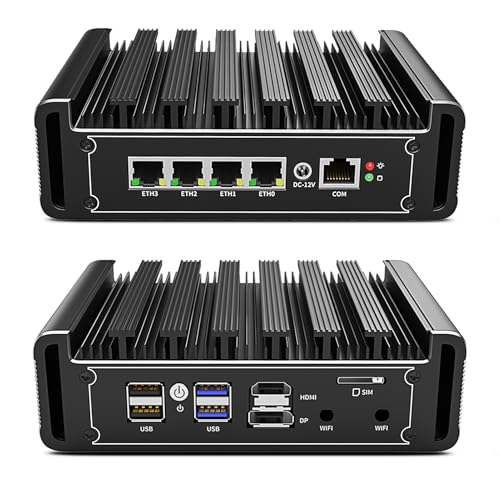 HAICOTECH Firewall Mini PC N150 4x2.5GbE i226-V LAN Fanless Computer Hardware, 32GB DDR5 RAM 1TB SSD Micro Network Gateway Soft Router PC, Support AES-NI/Wi-Fi von HAICOTECH