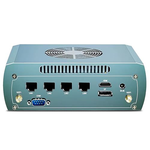 HAICOTECH Mini PC, Ryzen 5 7535U Desktop Computer, 4x2.5GbE i226-V LAN Micro PC Win-11 Pro, 16G DDR5 RAM 512G SSD, 6 USB, Dual 4K, HDMI, DP, DB9 COM, WI-FI6 Home-Server/Network Firewall von HAICOTECH