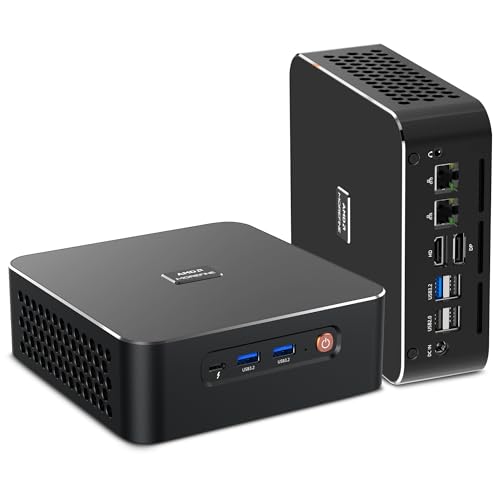 HAICOTECH Mini-PC WIN-11, Ryzen 9 8945HS Desktop-Computer – 8K/16T, bis zu 5,2 GHz, 64 GB DDR5-RAM, 1 TB SSD, Gaming-PC, Dual-8K-Ausgang, Unterstützung für 3 Bildschirme/6xUSB/WiFi 6/Dual 2,5G von HAICOTECH