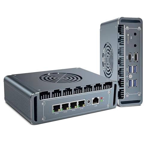 N150 Firewall Mini PC, 32GB DDR5 RAM 1TB SSD Soft Router Computer, 4x2.5GbE i226-V LAN Network Gateway Micro Computer Appliance, Support AES-NI von HAICOTECH