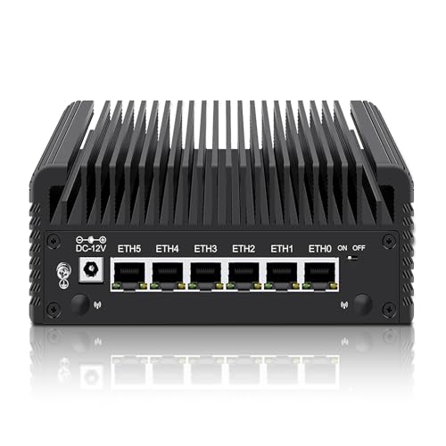 Pro-Grade Firewall Mini PC N150, 6 x 2.5GbE i226-V LAN Fanless Computer, 32GB DDR5 RAM 1TB SSD Micro Router Appliance, AES-NI, TF, 3x4K HDMI&Type-C Outputs Pro-Grade Firewall Mini PC N150, 6 x 2.5GbE i226-V LAN Fanless Computer, 32GB DDR5 RAM 1TB SSD Micro Router Appliance, AES-NI, TF, 3x4K HDMI&Type-C Outputs von HAICOTECH