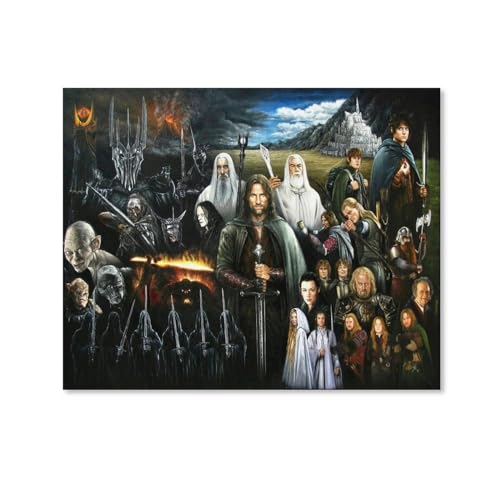 HAIDU der herr der ringe poster Diamond Painting Set, 5D Diamond Painting Pictures Adults Diamond Painting Children, Full Drill Diamond Art for Home Decor（Round Diamond） 30x40cm-129 von HAIDU