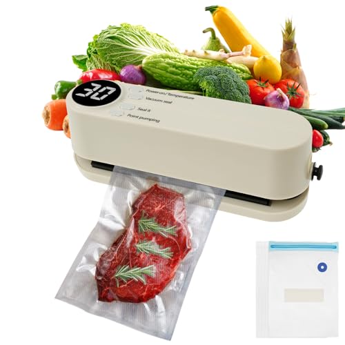 HAIJED Vakuumiergerät, Lebensmittel-Versiegelungsmaschine, vollautomatische Vakuumierer, 3 Versiegelungsfunktionen zum Versiegeln und Konservieren von Lebensmitteln, hält Fleisch, Gemüse, Snacks, Obst HAIJED Vakuumiergerät, Lebensmittel-Versiegelungsmaschine, vollautomatische Vakuumierer, 3 Versiegelungsfunktionen zum Versiegeln und Konservieren von Lebensmitteln, hält Fleisch, Gemüse, Snacks, Obst von HAIJED