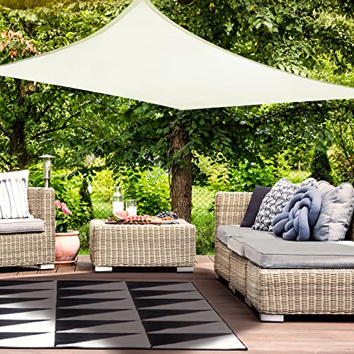 HAIKUS Sonnensegel Wasserdicht Rechteckig 2x3m Sonnenschutz Wasserabweisend Premium PES Polyester mit UV Schutz für Balkon Garten Terrasse Creme 3x2m von HAIKUS