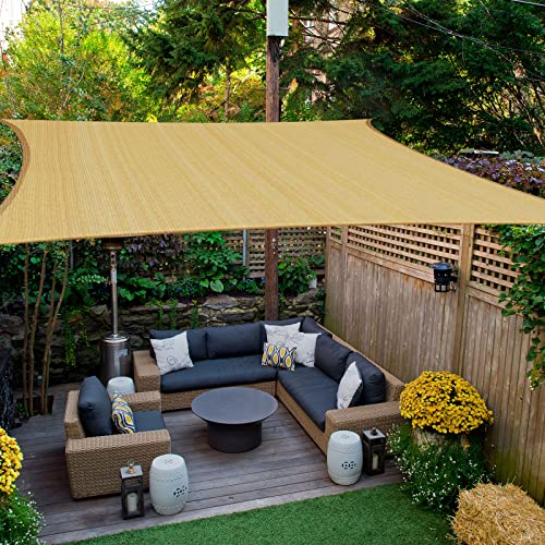 HAIKUS Sonnensegel 3x3 m Quadratisch, Premium HDPE 98% UV Schutz Sonnenschutz Atmungsaktiv Wetterbeständig für Garten Balkon und Terrasse, mit Ösen und Befestigungsseile, Quadrat Sand 3x3m von HAIKUS